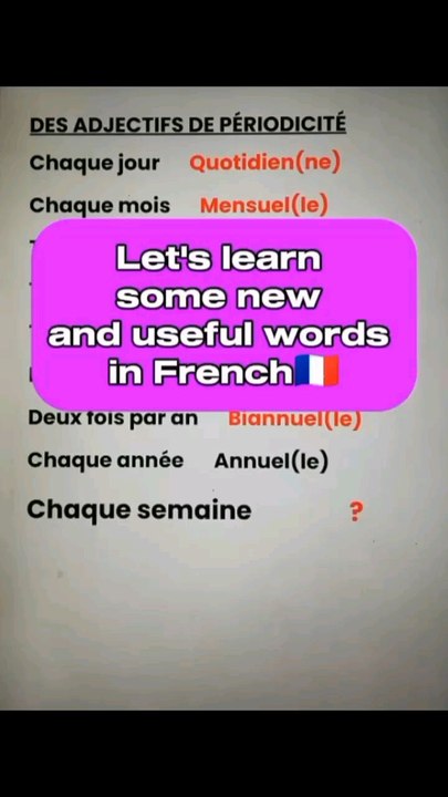 Let's learn some new and useful words in French🇨🇵|Improve your French with us😀
