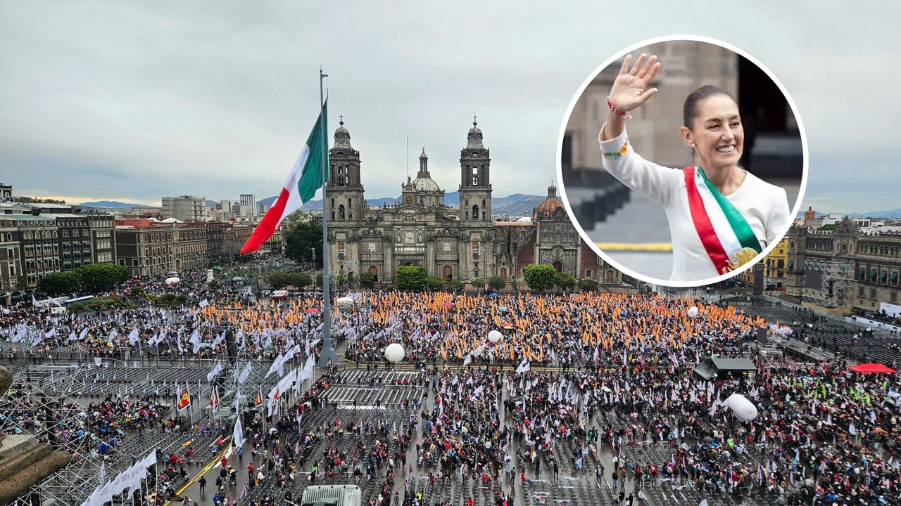 Claudia Sheinbaum celebra sus 100 días de Gobierno y sus simpatizantes se consagran en el Zócalo capitalino