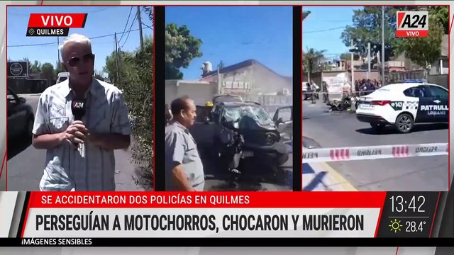 Dos policías murieron durante una persecución en Quilmes: perseguían a dos motochorros