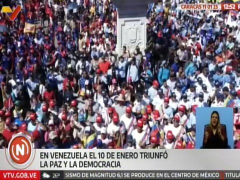 Caracas | Pueblo venezolano reafirma apoyo al pdte. Nicolás Maduro tras su juramentación el 10-E