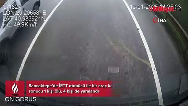 Sancaktepe feci kaza! İETT otobüsü ile bir araç kafa kafaya çarpıştı