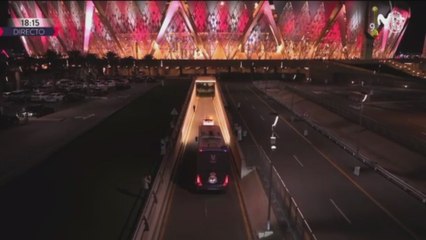 Llegada autobús Real Madrid