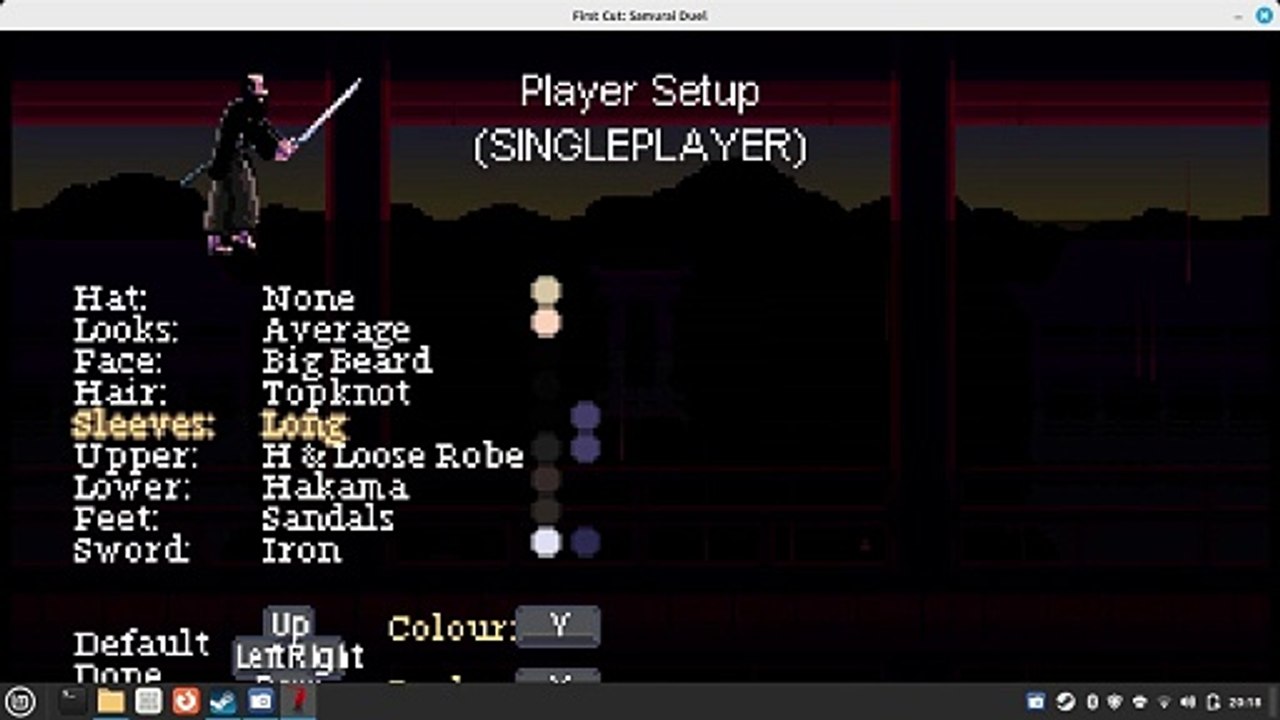 First Cut Samurai Duel - Character Creation