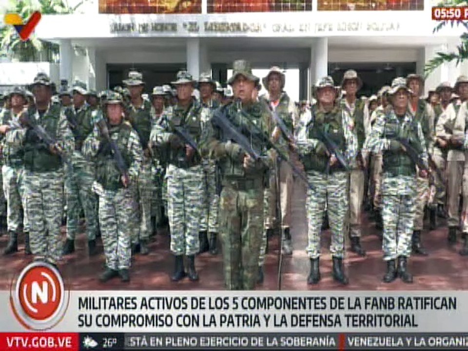 Milicia Bolivariana rechaza enérgicamente nuevas sanciones impuestas por EE. UU. y la UE