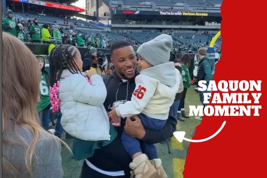 Saquon Barkley shares heartwarming moment with daughter before Wild Card matchup