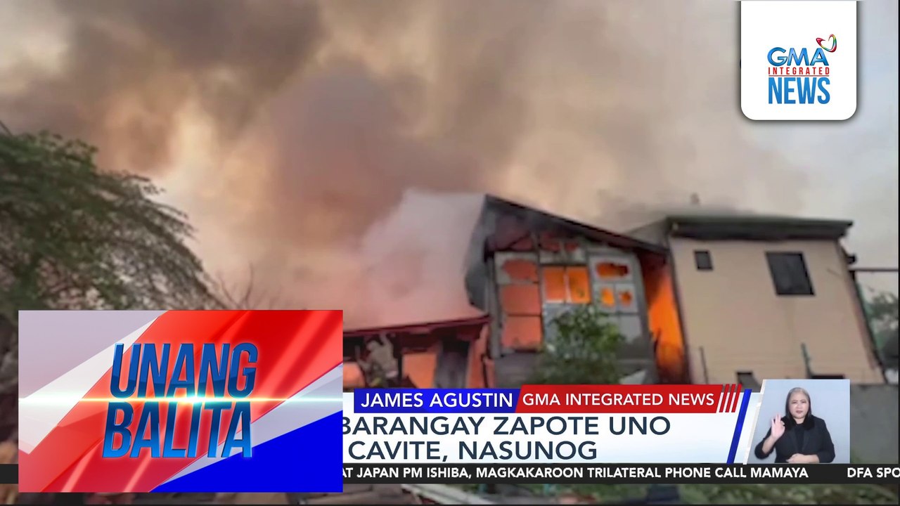 Bahagi ng Barangay Zapote Uno sa Bacoor, Cavite, nasunog | Unang Balita