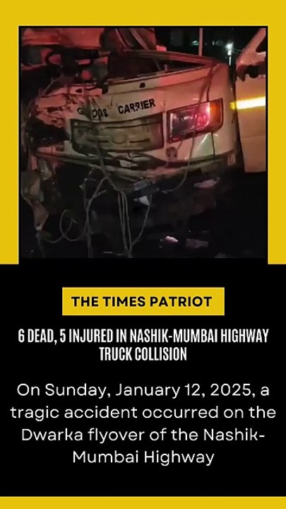 6 Dead, 5 Injured in Nashik-Mumbai Highway Truck Collision