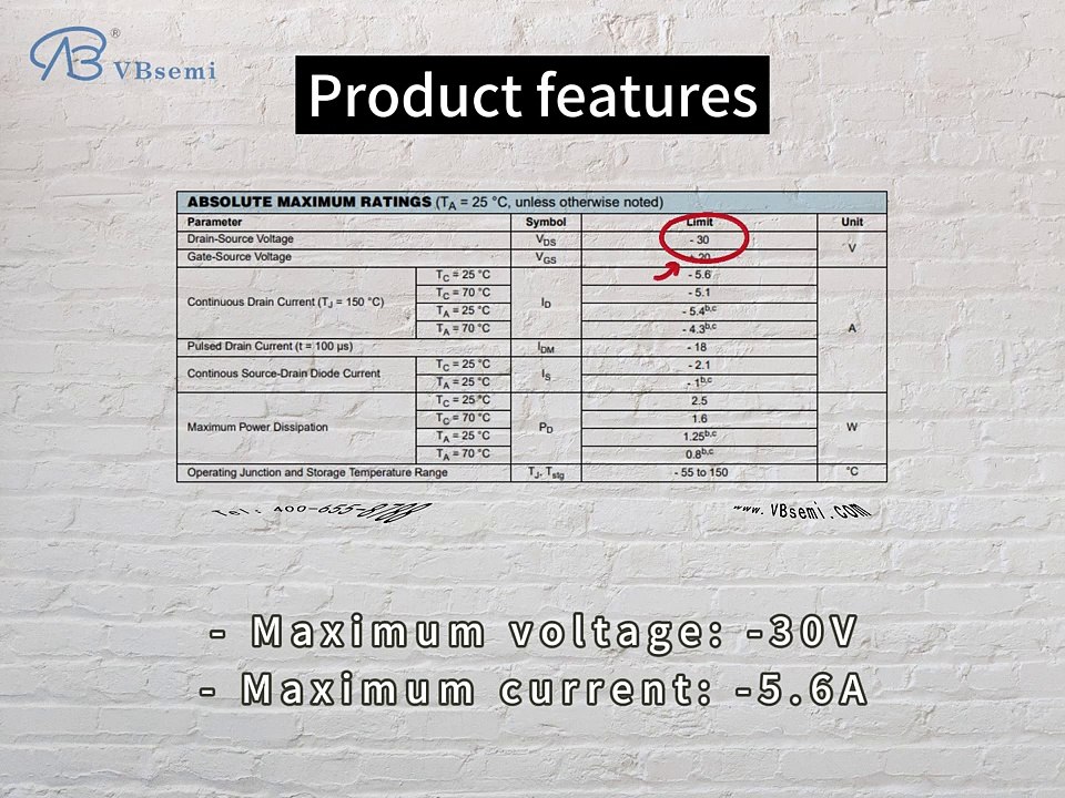 AFP2303AS23RG-VB is a SOT23 package P-Channel field effect MOS tube