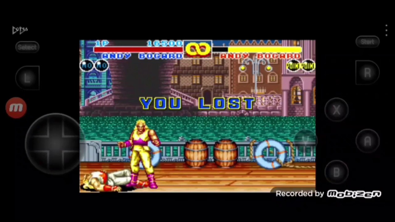 Fatal Fury 2 Andy Bogard vs Andy Bogard Andy Bogard é derrotado por Andy Bogard clone