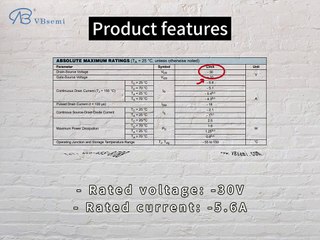 AFP2323AS23RG-VB is a SOT23 package P-Channel field effect MOS tube