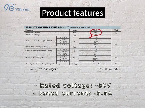 AFP2323AS23RG-VB is a SOT23 package P-Channel field effect MOS tube