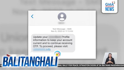 Ilang user, nakatanggap ng spoof texts kung saan ginagaya ang mga pangalan ng kompanya o ahensiya para makapasok sa lehitimong text thread | Balitanghali