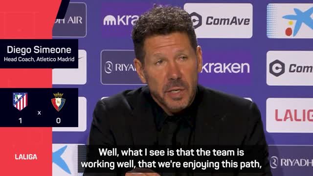 'Game by game' - Simeone reflects on being top of LaLiga