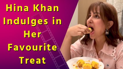 Hina Khan Enjoys Her Favourite Snack, Says 'Life is Good!