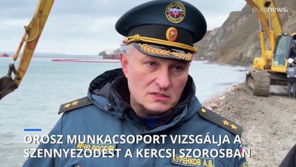 Orosz munkacsoport érkezett Krasznodarba, mivel a Kercsi-szorosban lévő tankhajókból szivárgó olaj egyre jobban terjed