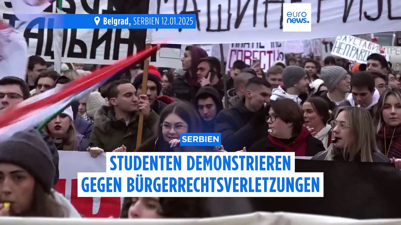 Serbien: Studenten demonstrieren gegen Bürgerrechtsverletzungen