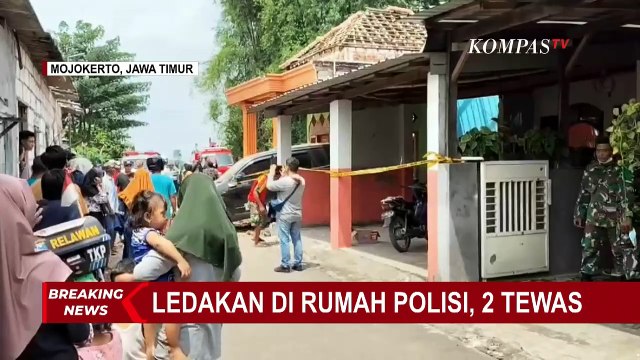 BREAKING NEWS! Ledakan Rumah Polisi di Mojokerto Tewaskan 2 Orang, Diduga dari Gas Elpiji
