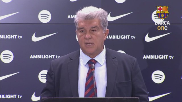 La explicación de Laporta a cómo se ha desarrollado el caso de las inscripciones de Dani Olmo y Pau Víctor
