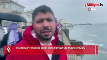 Mudanya'yı müsilaj sardı, deniz beyaz tabakayla örtüldü