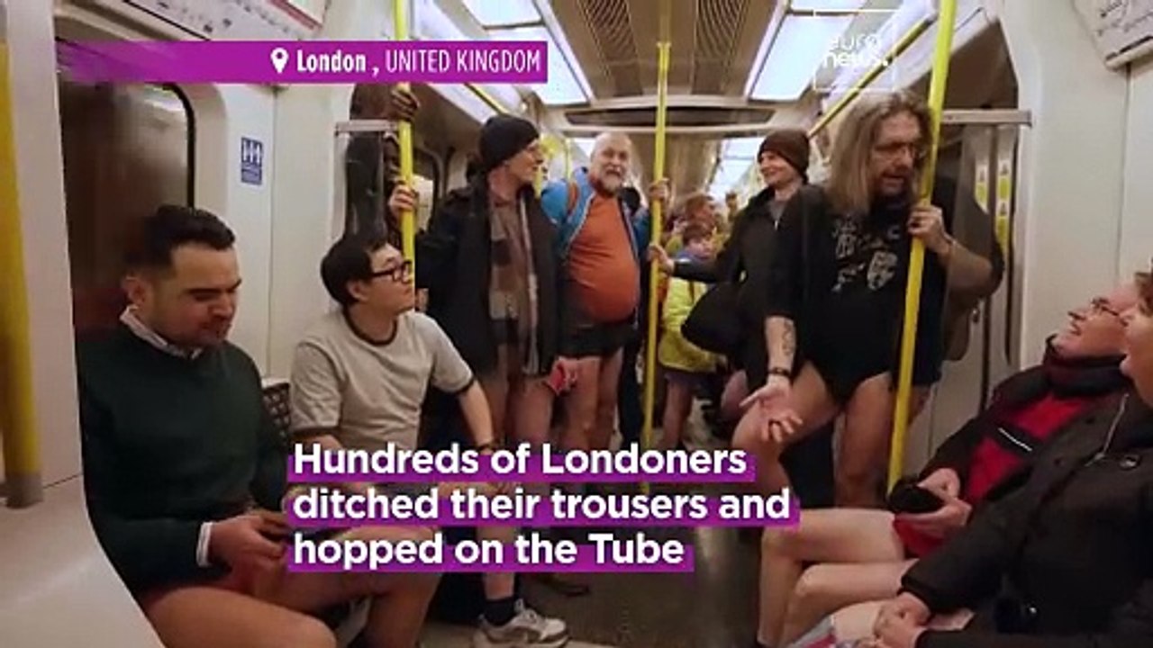 No trousers? No problem: London underground users bare their legs for Official No Trousers Tube Ride