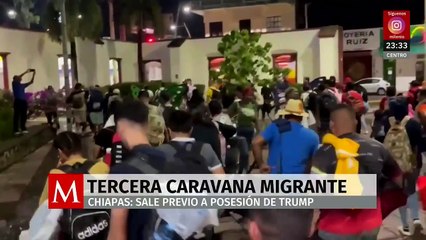 Nueva caravana de migrantes avanza hacia EU a días de la toma de protesta de Trump
