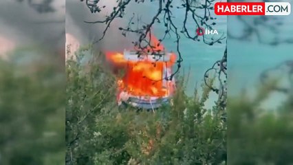 Muğla'da Lüks Balıkçı Teknesi Yangında Kül Oldu