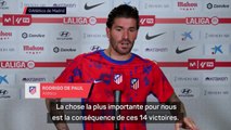 Atlético - De Paul : “Le plus important, c’est la conséquence de ces 14 victoires”