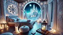 Snow Castle Night Ambience: ASMR for Deep Sleep & Relaxation