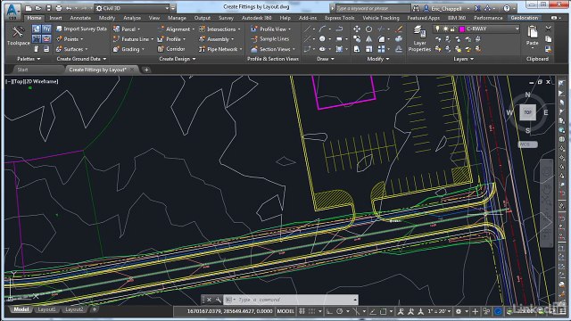 how to Creating fittings by layout in civil 3D #Autodesk #civil3d