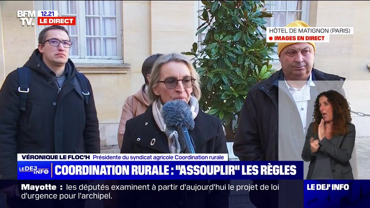Véronique Le Floc'h (Coordination rurale): "On attend des annonces de François Bayrou dans son discours de politique générale"