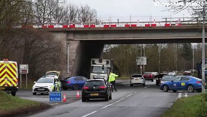 A major vehicle accident closes the A5 off near Shrewsbury.