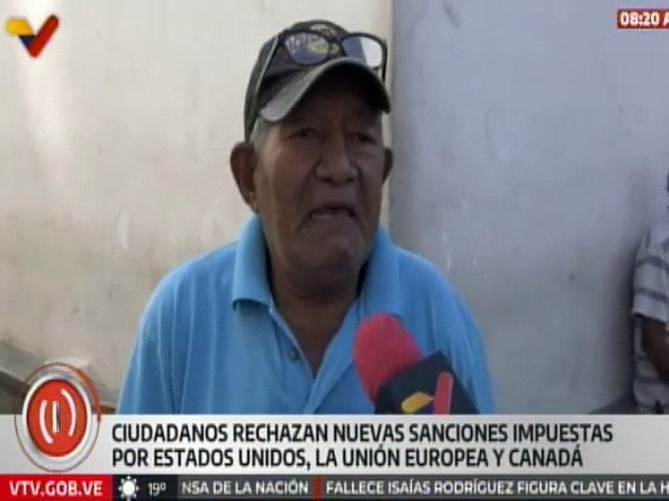Habitantes de Caracas rechazan nuevas sanciones impuestas por EE.UU, la Unión Europea y Canadá