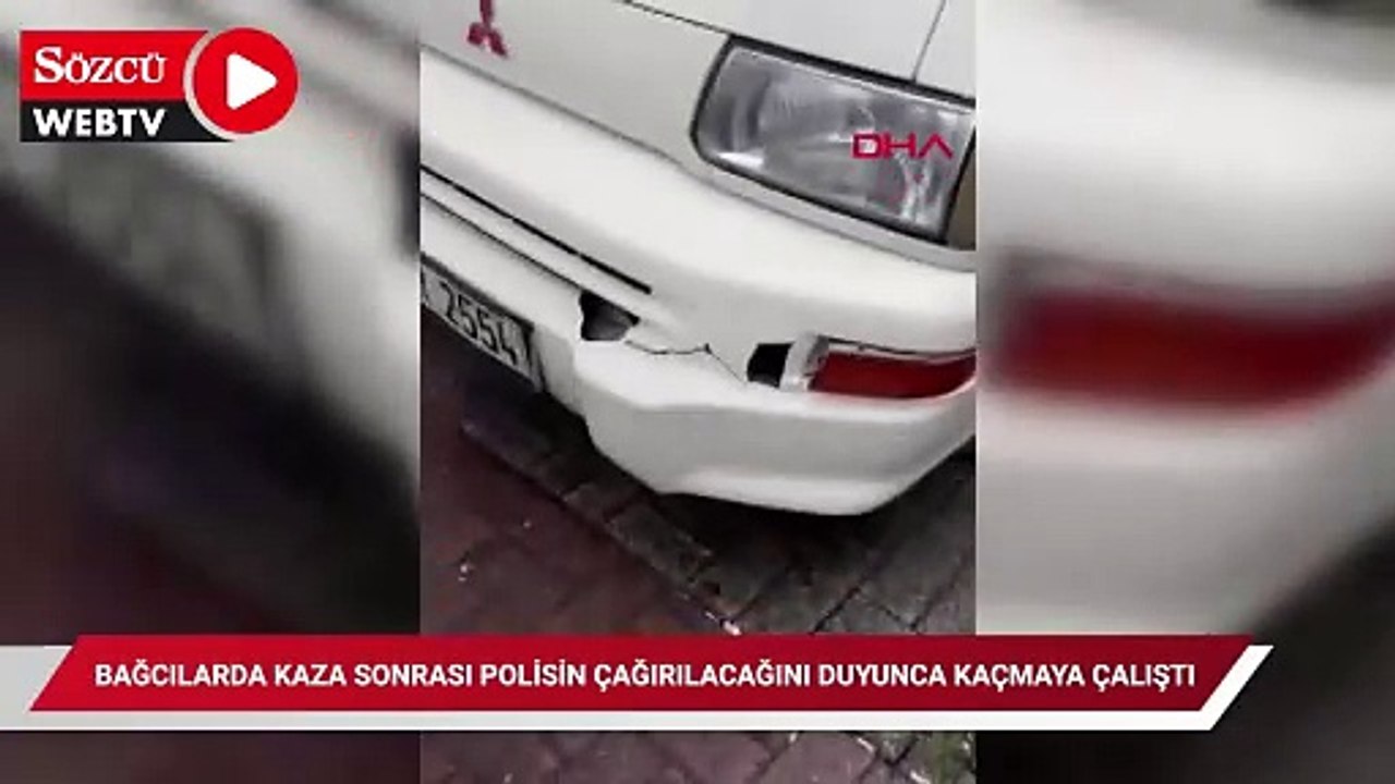 Bağcılar'da kaza sonrası polisin çağırılacağını duyunca kaçmaya çalıştı, arbede çıktı