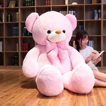 New sunrise custom soft stuffed bright ice heart plush giant teddy bear doll toy with nice bowtie.