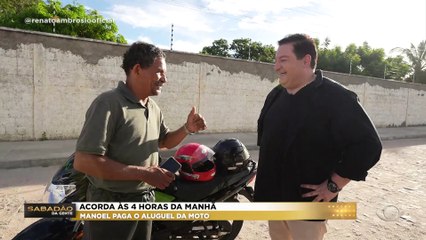 Fim do aluguel! Sabadão da Gente compra moto para motorista de aplicativo