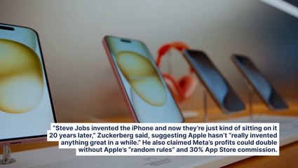 Mark Zuckerberg Criticizes Apple For Stagnation, Highlighting Years-Long Rivalry With Tim Cook: Here's The Backstory