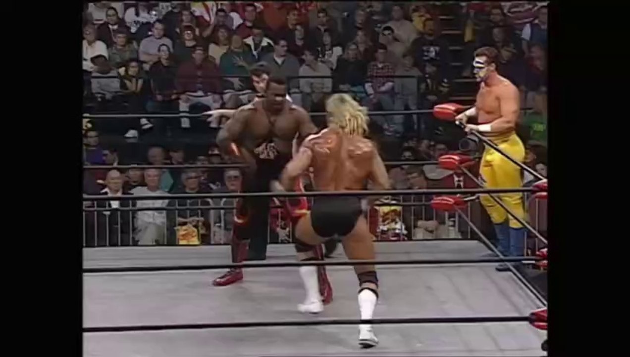 WCW Monday Nitro 01.22.1996 - Lex Luger & Sting vs Booker T & Stevie Ray (WCW World Tag Team Championship)