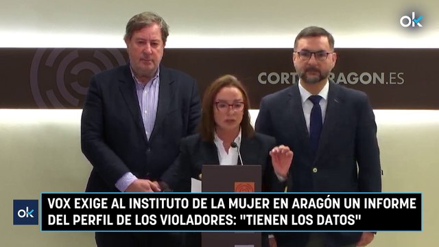 Vox exige al Instituto de la Mujer en Aragón un informe del perfil de los violadores: Tienen los datos