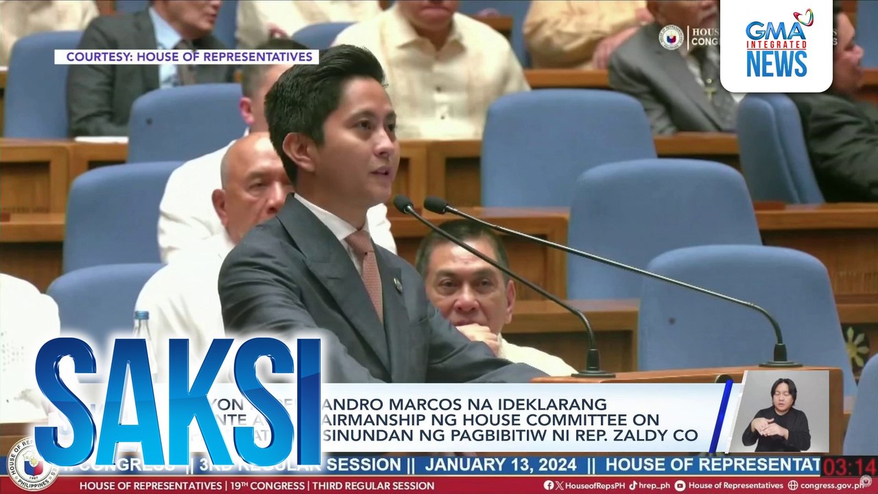 Mosyon ni Rep. Sandro Marcos na ideklarang bakante ang chairmanship ng house Committee on Appropriations, sinundan ng pagbibitiw ni Rep. Zaldy Co | Saksi