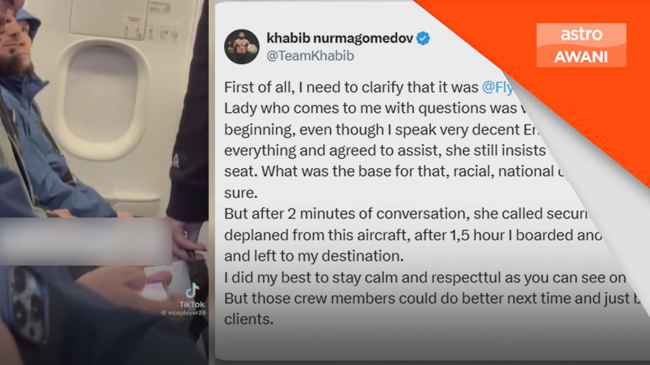 Khabib Nurmagomedov dikeluarkan dari penerbangan