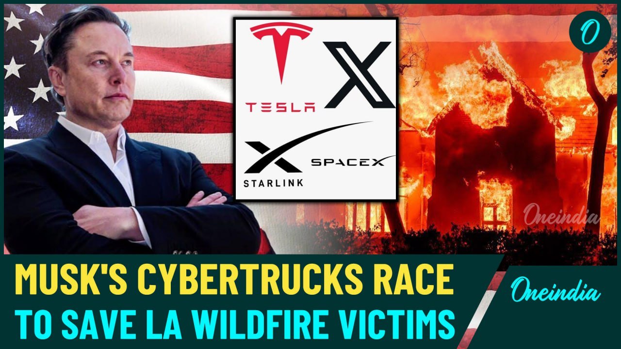 LA Unstoppable Wildfires Day 6: Elon Musk's Cybertrucks To Douse Biggest Fire of Pacific Palicades