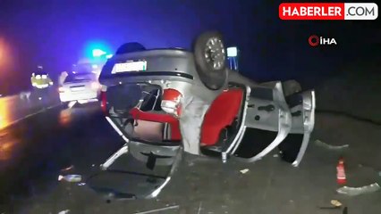 Bolu'da Kontrolden Çıkan Otomobil Takla Attı: 4 Yaralı