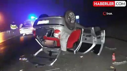 Bolu'da Kontrolden Çıkan Otomobil Takla Attı: 4 Yaralı