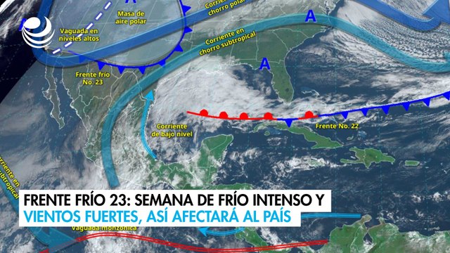 Frente frío 23: Semana de frío intenso y vientos fuertes, así afectará al país