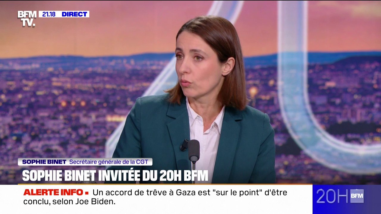 Réforme des retraites: "La décision à prendre immédiatement est de geler l'âge de départ et le nombre d'annuités de cotisation", pour Sophie Binet (CGT)