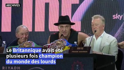 Boxe: le Britannique Tyson Fury annonce qu'il prend sa retraite