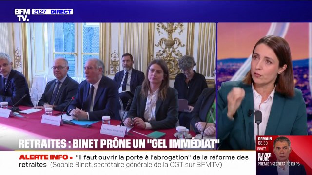 Retraites: Il faut que le patronat, les macronistes et la droite apprennent à faire des compromis , pour Sophie Binet (CGT)