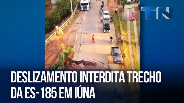 Deslizamento interdita trecho da ES-185 em Iúna