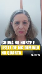 Chuva no norte e leste de MG diminui na quarta