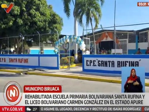 Apure | Habitantes son beneficiados con rehabilitación de unidades educativas en el mcpio. Biruaca